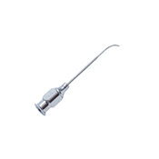 Lacrimal Cannula Curved, 23 Gauge 10mm Tip With Polished Finish, Reinforced In A 19 Gauge Shaft And An Overall Length Including Hub Of 2" (50mm), Hub Length 20mm Working Length Is (32mm) 